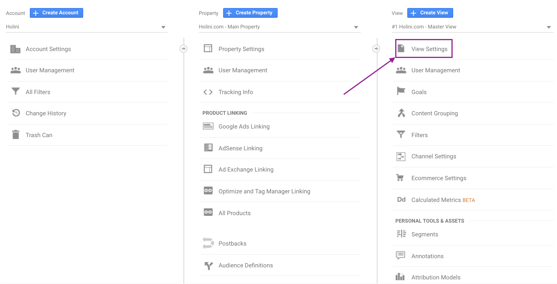 google analytics view settings - fbclid