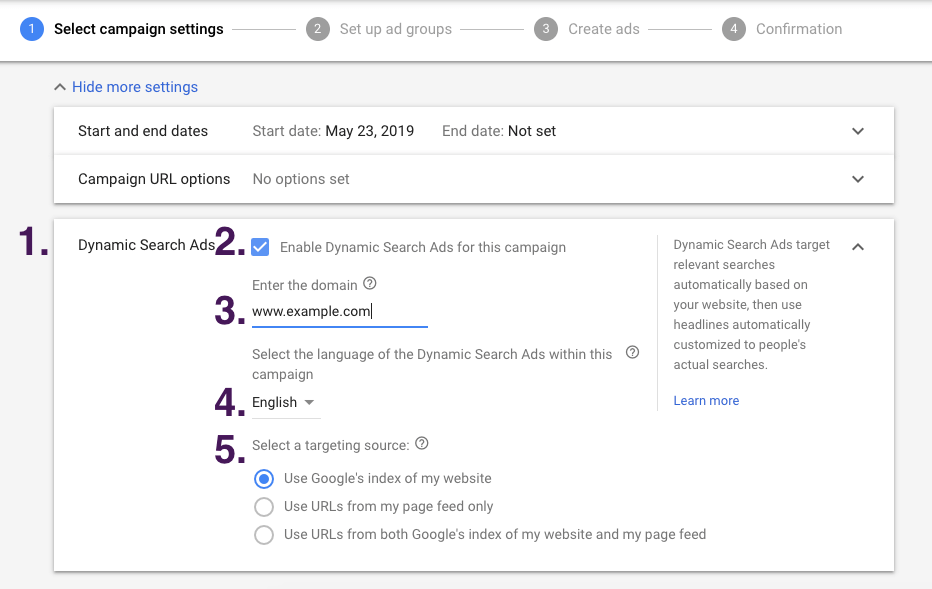 Dynamic Search Ads - Creation - 10