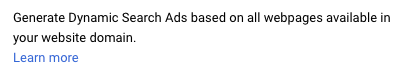 Dynamic Search Ads - All Webpages- 17