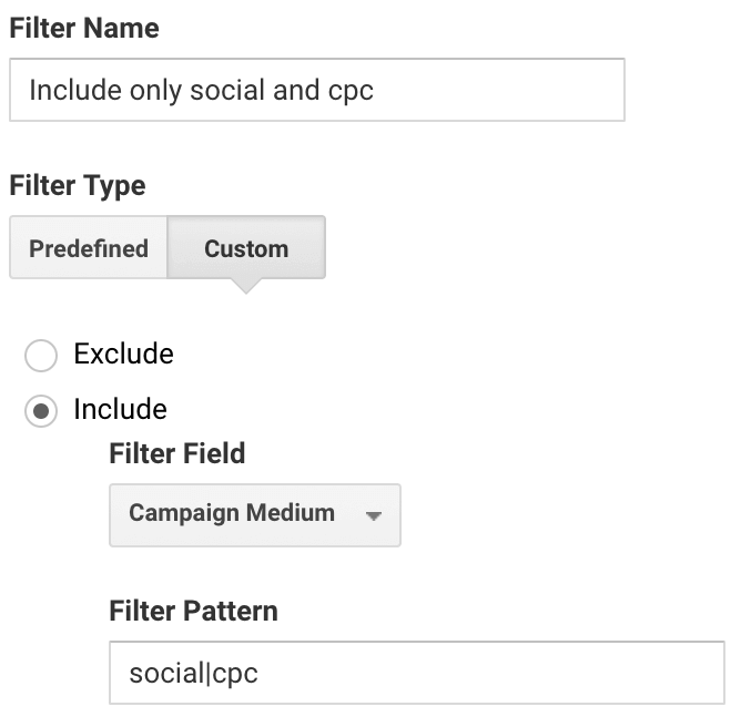 one google analytics filter