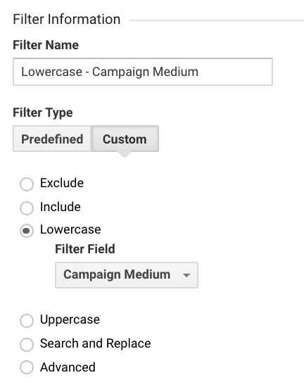 Lowercase Campaign Medium (utm_medium) values