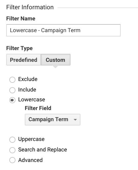 Lowercase Campaign Term (utm_term) values