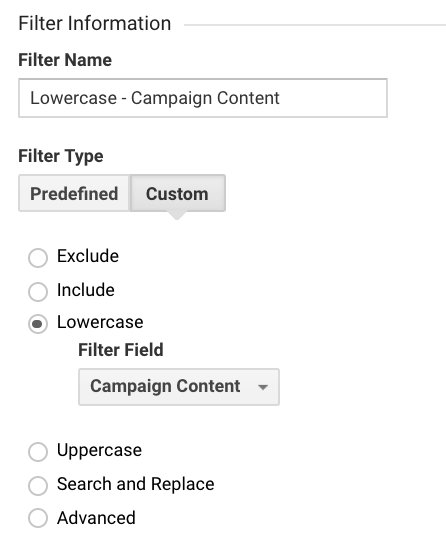 Lowercase Campaign Content (utm_content) values