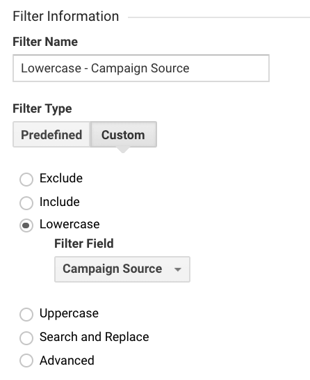 Lowercase Campaign Source (utm_source) values
