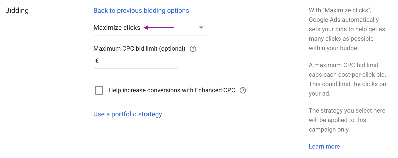 Maximize clicks