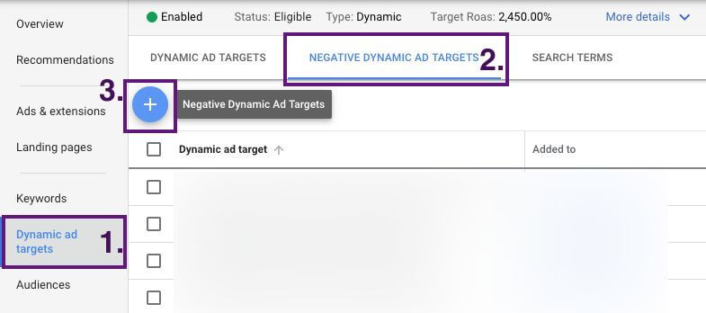 Dynamic Search Ads - Negative Dynamic Ad Targets - 24